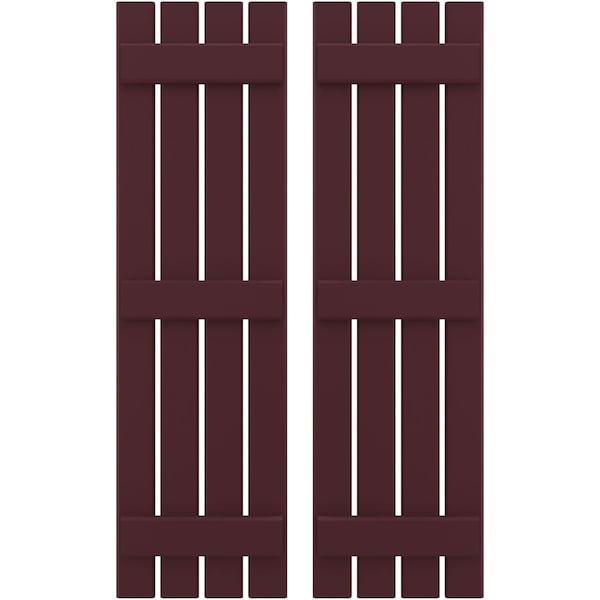 Ekena Millwork Americraft 4-Board, 3 Batten Exterior Real Wood Spaced Board-n-Batten Shutters, ARW401SB415X67WRH, PR ARW401SB415X67WRH - main